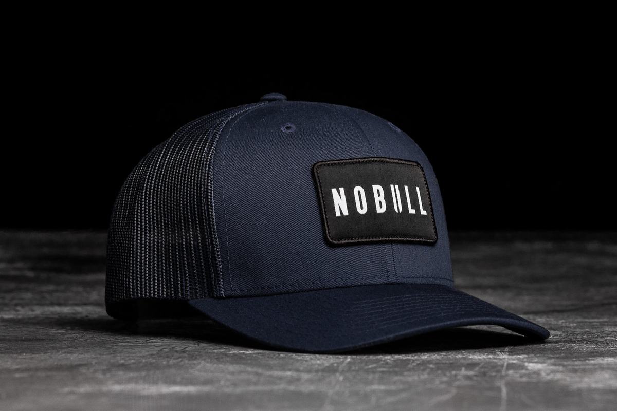 Nobull Curved-Brim Trucker Men\'s Hats Navy | Australia (FB6305)